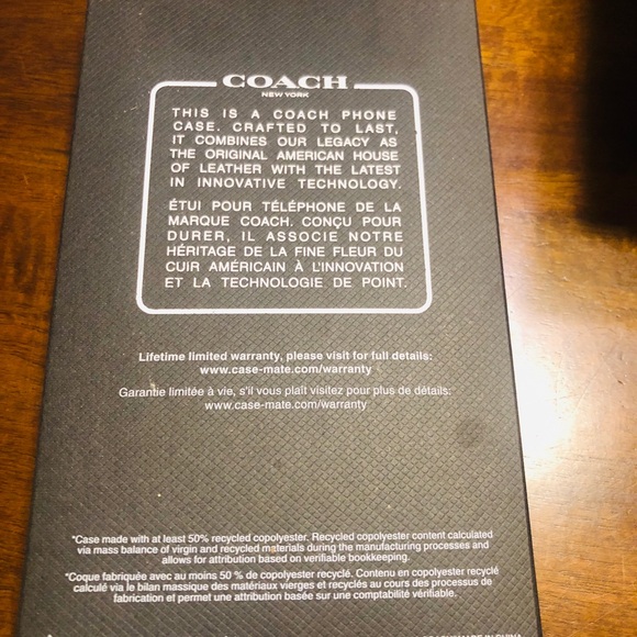 Coach Brown Signature Pattern Phone Case - Picture 5 of 5